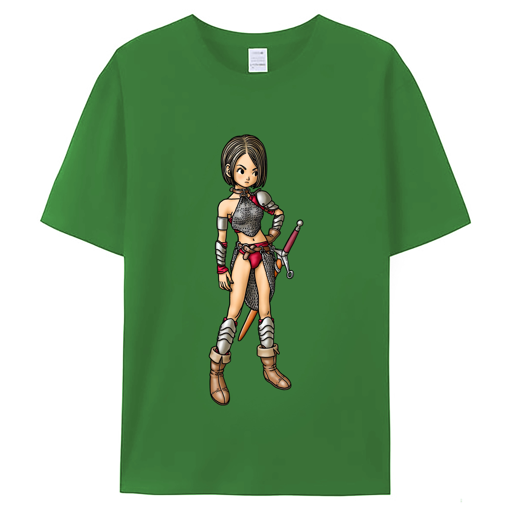 （画像用） ドラゴンクエスト Doragon Kuesuto Dragon Quest レディースカジュアルプリントTシャツ（綿100％）